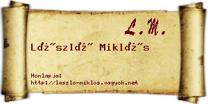 László Miklós névjegykártya